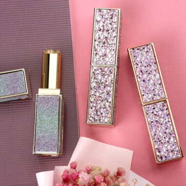 Luxury plastic lipstick tube with new design and customizable surface