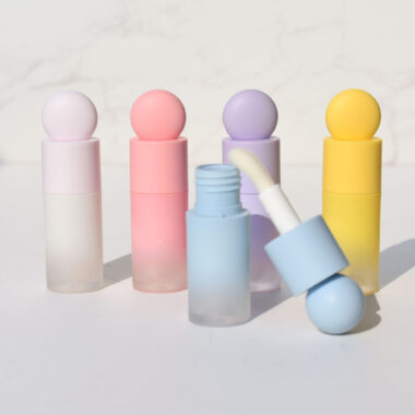 New cute lip gloss tubes in various shapes and colors