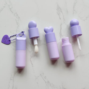 New cute lip gloss tubes in various shapes and colors