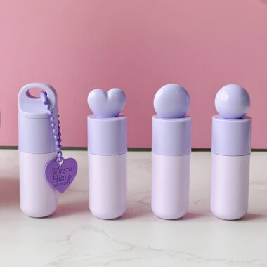 New cute lip gloss tubes in various shapes and colors