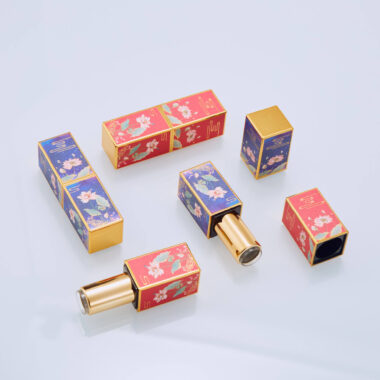 Chinese-style luxury square lipstick tube with elegant design