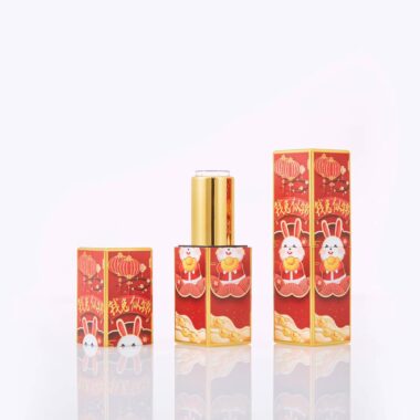 Chinese-style luxury square lipstick tube with elegant design