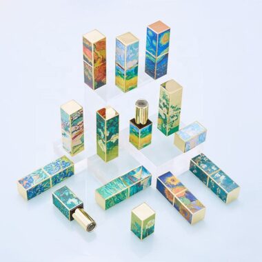 Chinese-style luxury square lipstick tube with elegant design