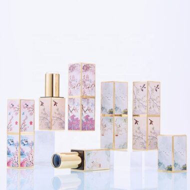 Chinese-style luxury square lipstick tube with elegant design