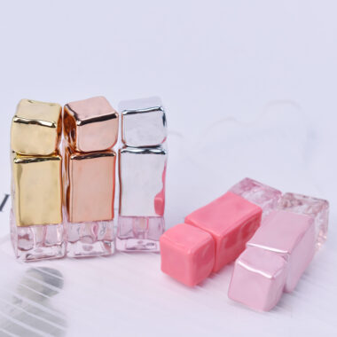 Irregular square lip gloss tubes in modern custom designs