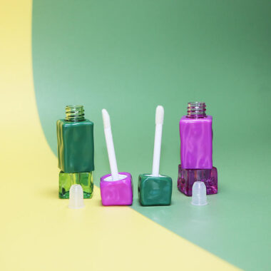 Irregular square lip gloss tubes in modern custom designs