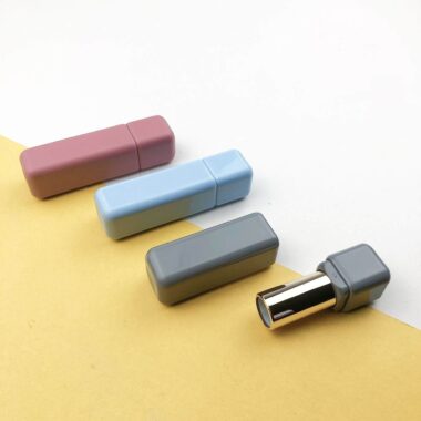 Mini square custom lipstick tubes in elegant finishes