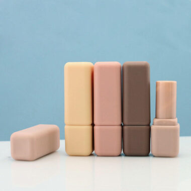 Mini square custom lipstick tubes in elegant finishes