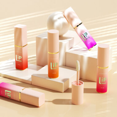 Luxury custom empty lip gloss tubes with elegant finishes