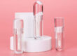 Cute transparent lip gloss tubes with customizable caps and applicators