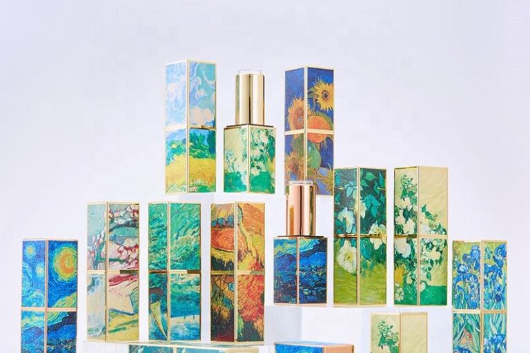 Chinese-style luxury square lipstick tube with elegant design