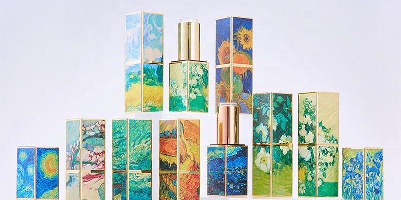 Chinese-style luxury square lipstick tube with elegant design