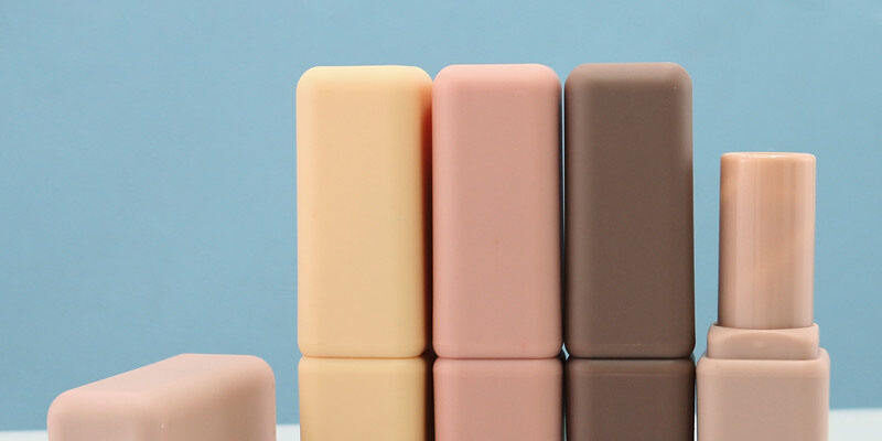 Mini square custom lipstick tubes in elegant finishes