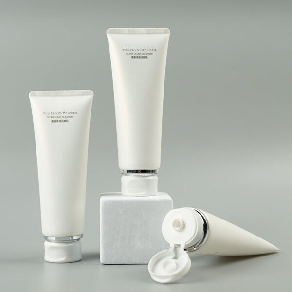 Minimalist Face Cleanser Tubes for Cream and Wash Packaging