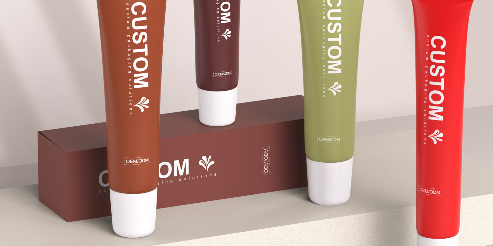 Eco-friendly sustainable lip gloss tubes with custom branding