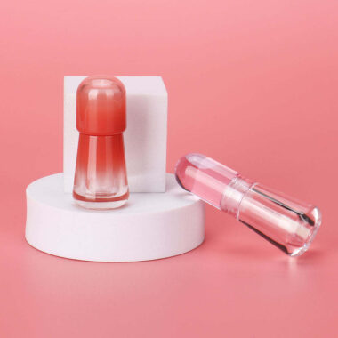 Bulb-shaped transparent lipgloss tube for cosmetic packaging
