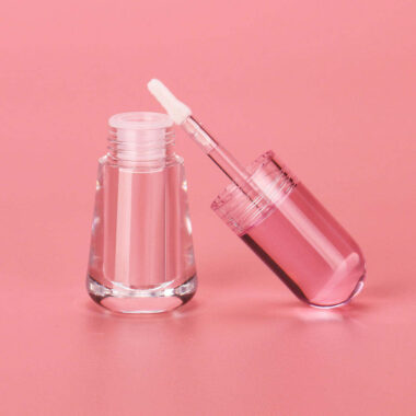 Bulb-shaped transparent lipgloss tube for cosmetic packaging