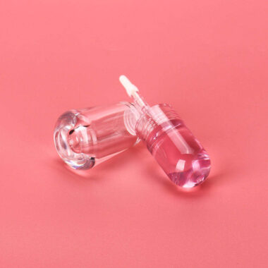 Bulb-shaped transparent lipgloss tube for cosmetic packaging