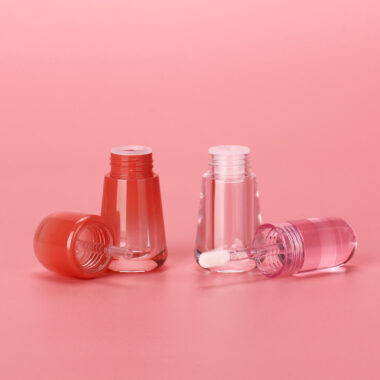 Bulb-shaped transparent lipgloss tube for cosmetic packaging