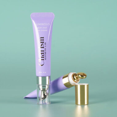 Custom printed cosmetic eye cream tube packaging