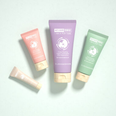 Eco-friendly 100% recyclable plastic face cream tube