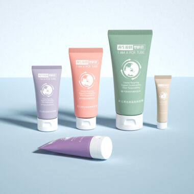 Eco-friendly 100% recyclable plastic face cream tube