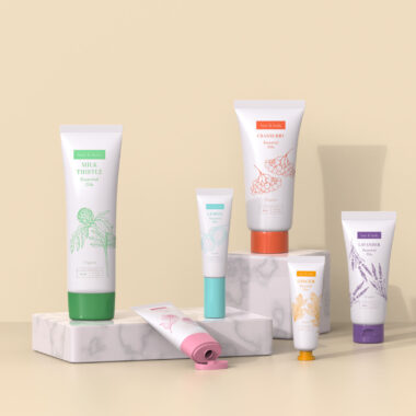 Empty squeeze cosmetic face cream tube for skincare packaging