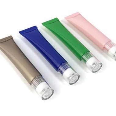 Custom squeeze eye cream tube with massage ball applicator