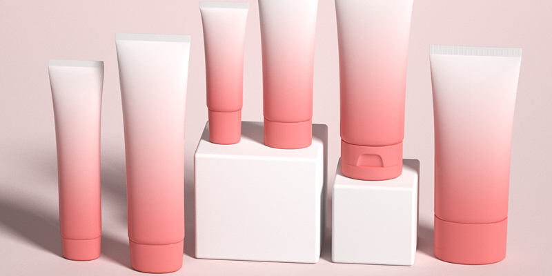 Luxury plastic face cream tube for facial cleanser packaging