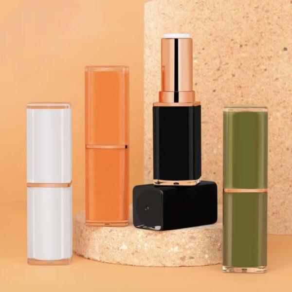 Luxury square lipstick tube for high-end cosmetic packaging