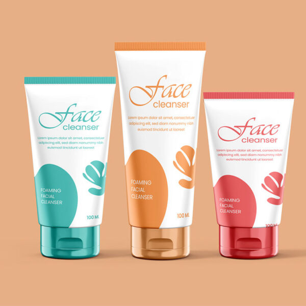 Luxury squeeze face cream tube for skincare packaging