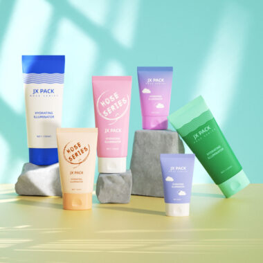 Plastic face cream tube for sunscreen and facial lotion