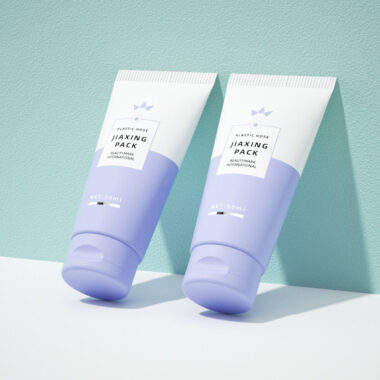 Plastic face cream tube for sunscreen and facial lotion