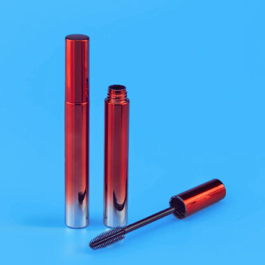 Plastic mascara tube for cosmetic and beauty packaging