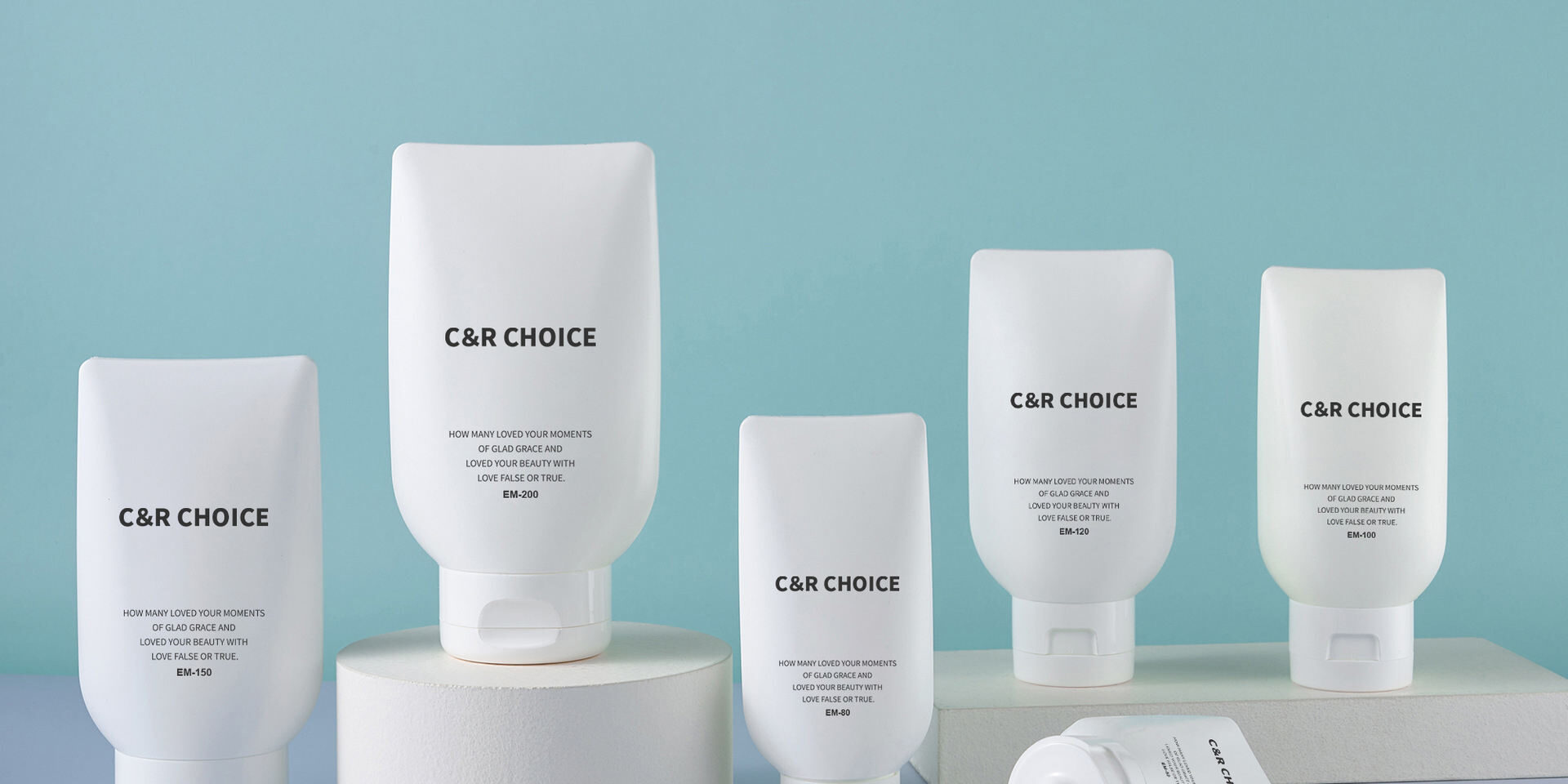 Squeeze face cream tube for cleanser and sunscreen packaging