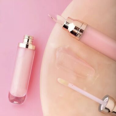 Transparent empty lipgloss tube for cosmetic packaging