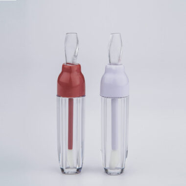 Transparent empty lipgloss tube for cosmetic packaging