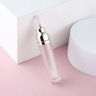 Transparent empty lipgloss tube for cosmetic packaging