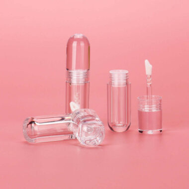 Transparent small capacity lipgloss tube for beauty packaging