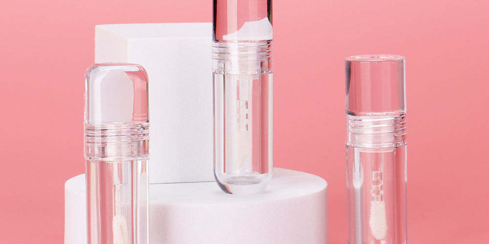 Transparent small capacity lipgloss tube for beauty packaging