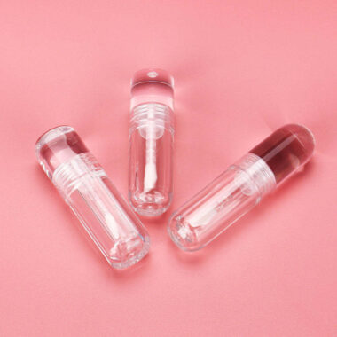 Transparent small capacity lipgloss tube for beauty packaging
